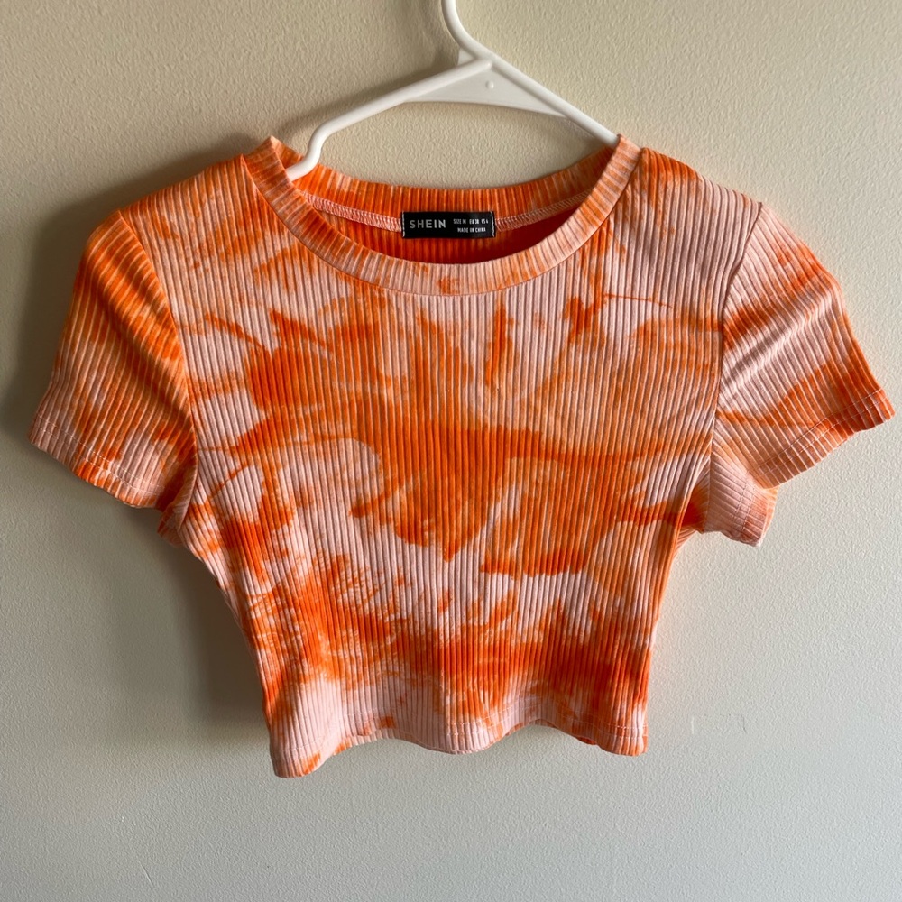 Orange tie dye Shein shirt